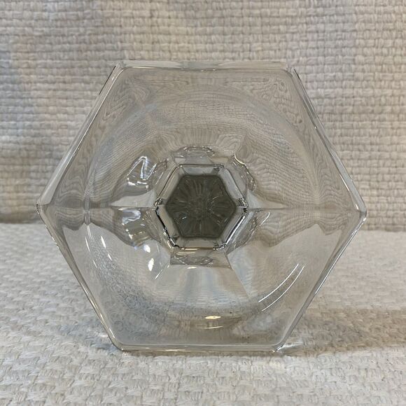 Vintage New Martinsville Tall Clear Glass 9” Candlestick Set Of 2 USA Ma… - Picture 5 of 8